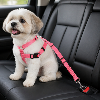 Ortekor Bungee Shock-Absorbing & Reflective Car Seat Leash (For Small-Medium Dogs)