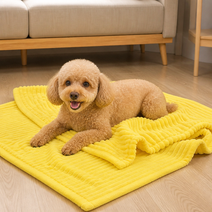 Ortekor Calming Coral Velvet & Machine Washable Pet Blanket