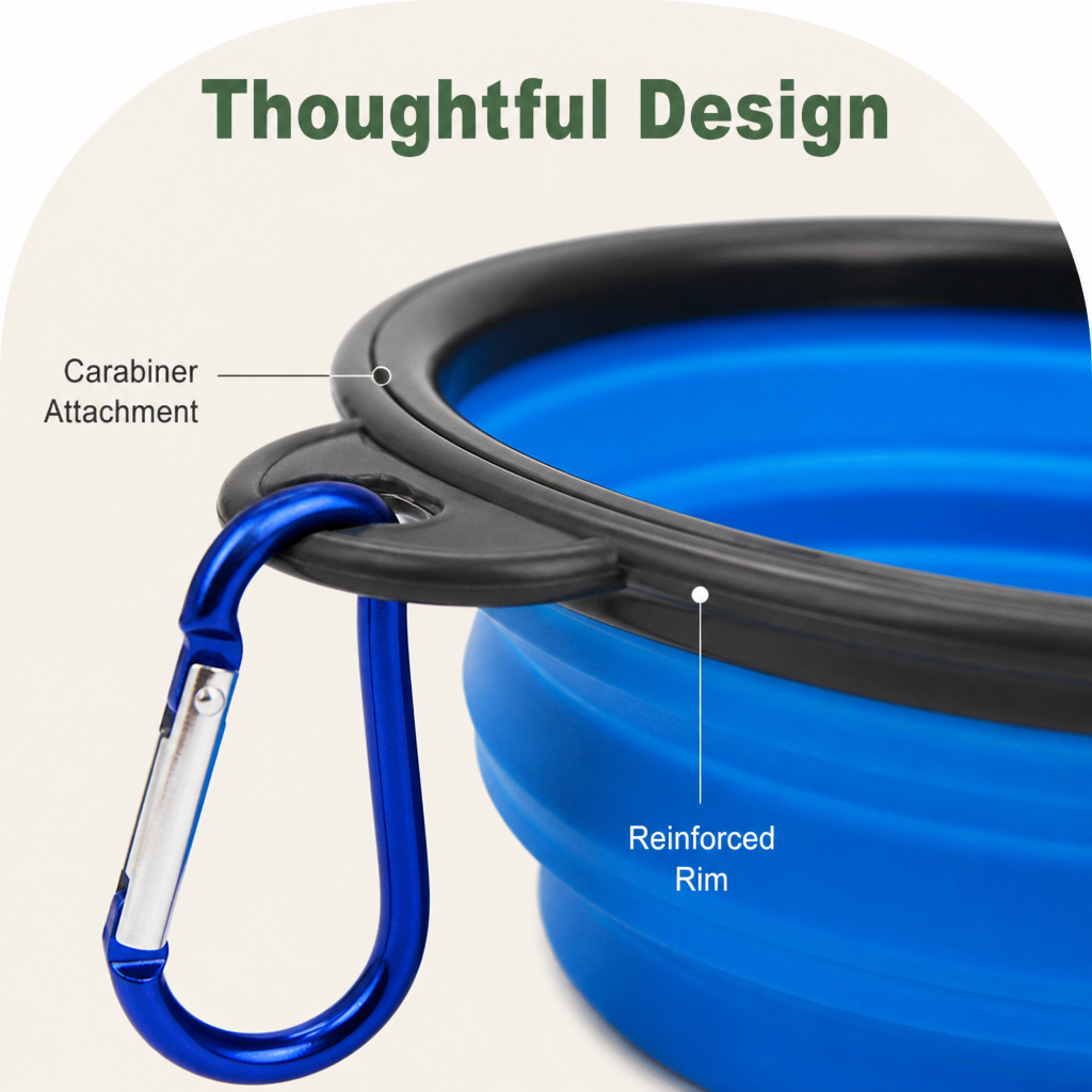 Ortekor Collapsible Food-Grade Silicone Travel Bowl