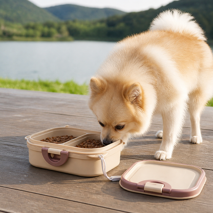 Ortekor Collapsible Leak-Proof Divided Travel Bowl