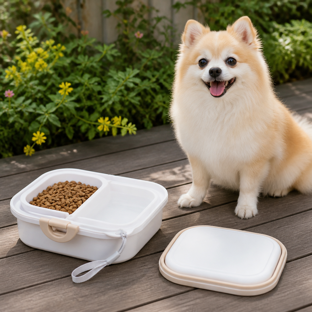 Ortekor Collapsible Leak-Proof Divided Travel Bowl