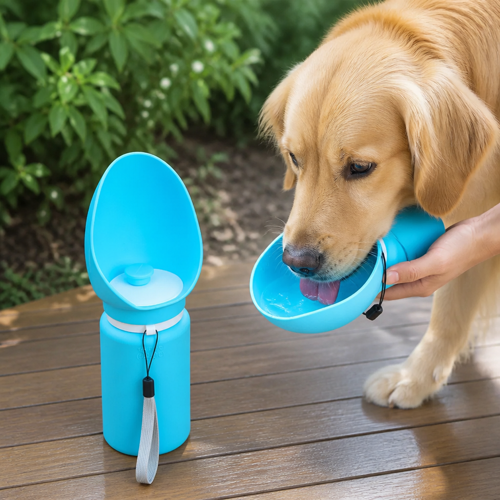 Ortekor Collapsible & Leak-Proof Travel Water Bottle (Built-In Drinking Tray)