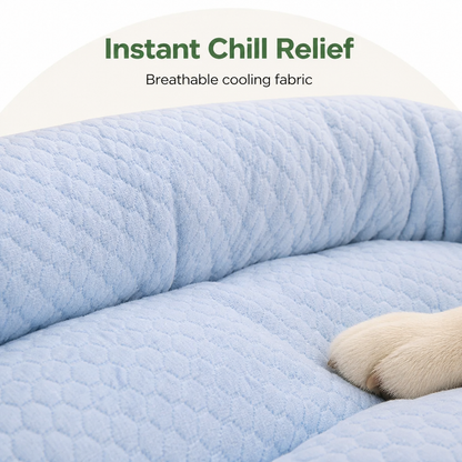 Ortekor Cooling Donut Plush Dog Bed