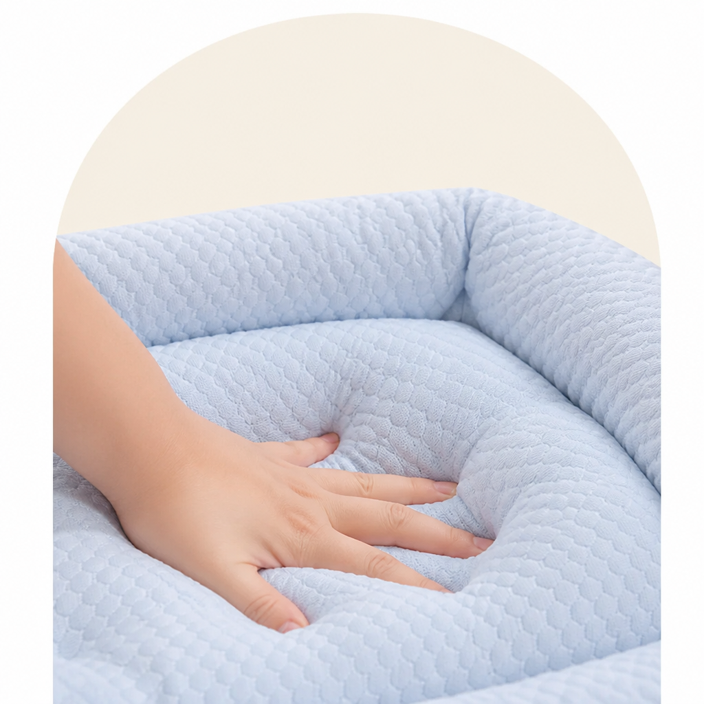 Ortekor Cooling Donut Plush Dog Bed