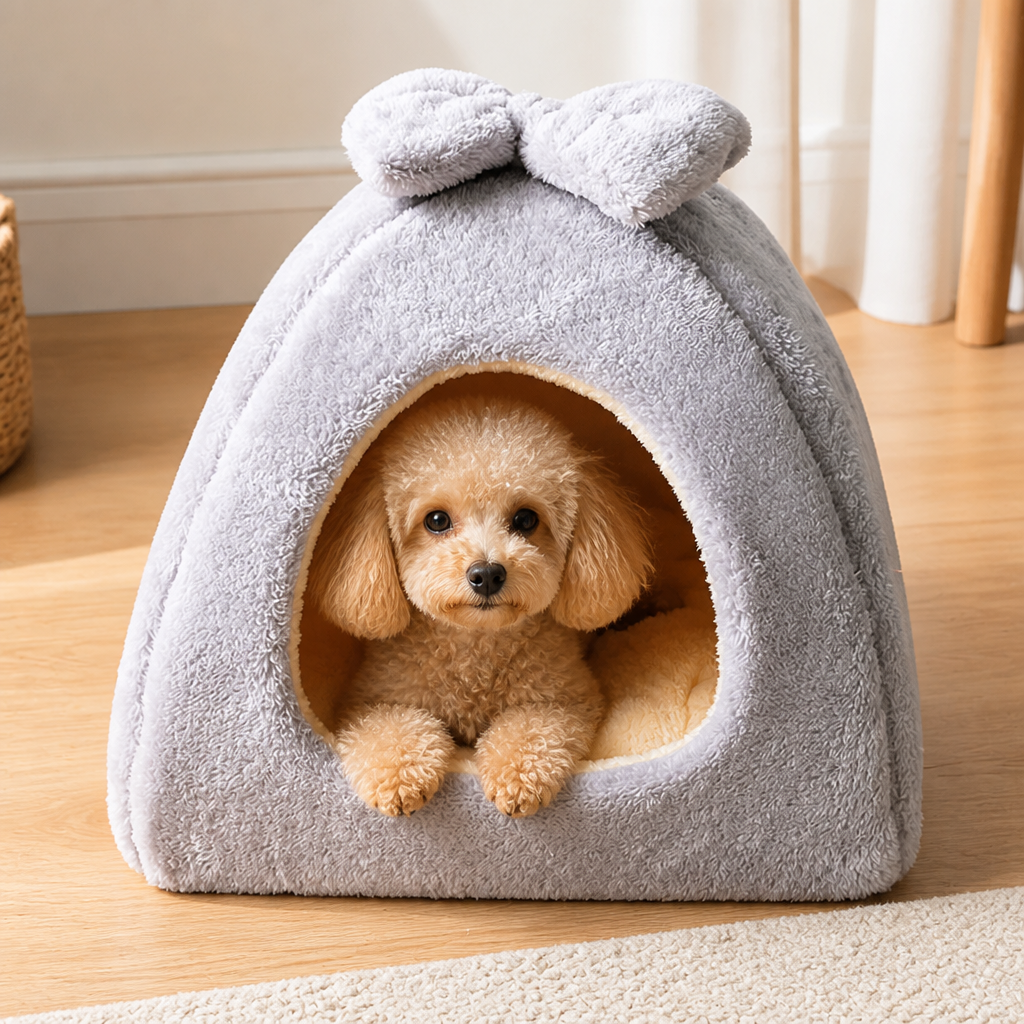 Ortekor Coral Velvet Lining Pet Bed (Removable Washable Mat)