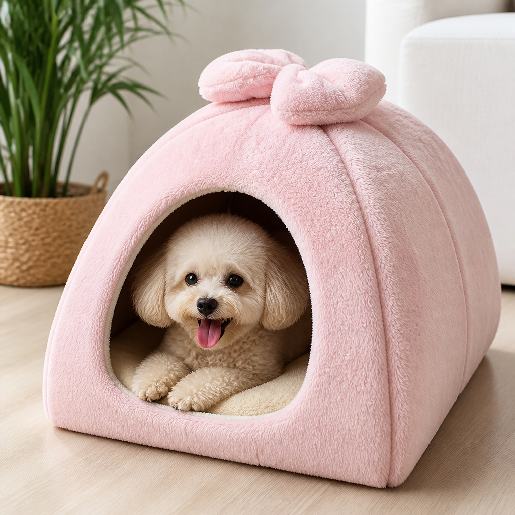 Ortekor Coral Velvet Lining Pet Bed (Removable Washable Mat)