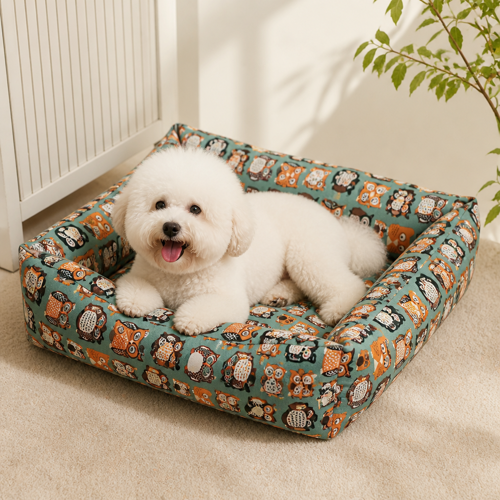 Ortekor Cotton & Linen Breathable Pet Nest (Removable Cover)
