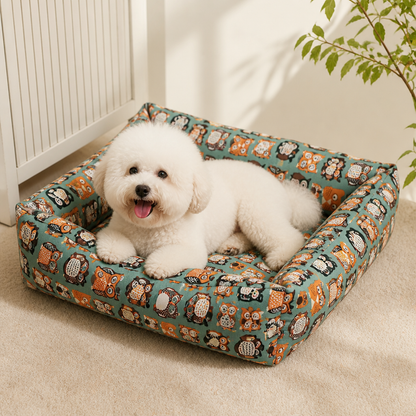 Ortekor Cotton & Linen Breathable Pet Nest (Removable Cover)