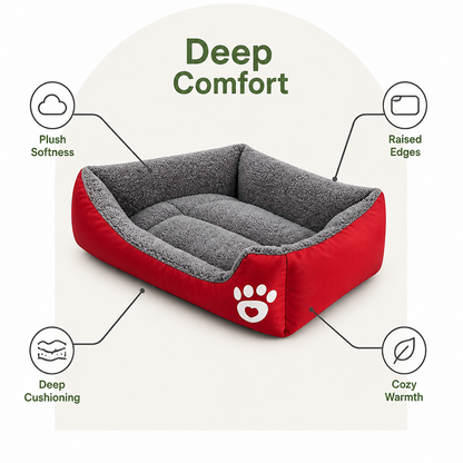 Ortekor Deep Plush & Calming Dog Bed