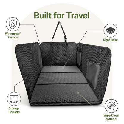 Ortekor Detachable Hard-Bottom & Waterproof Back Seat Extender