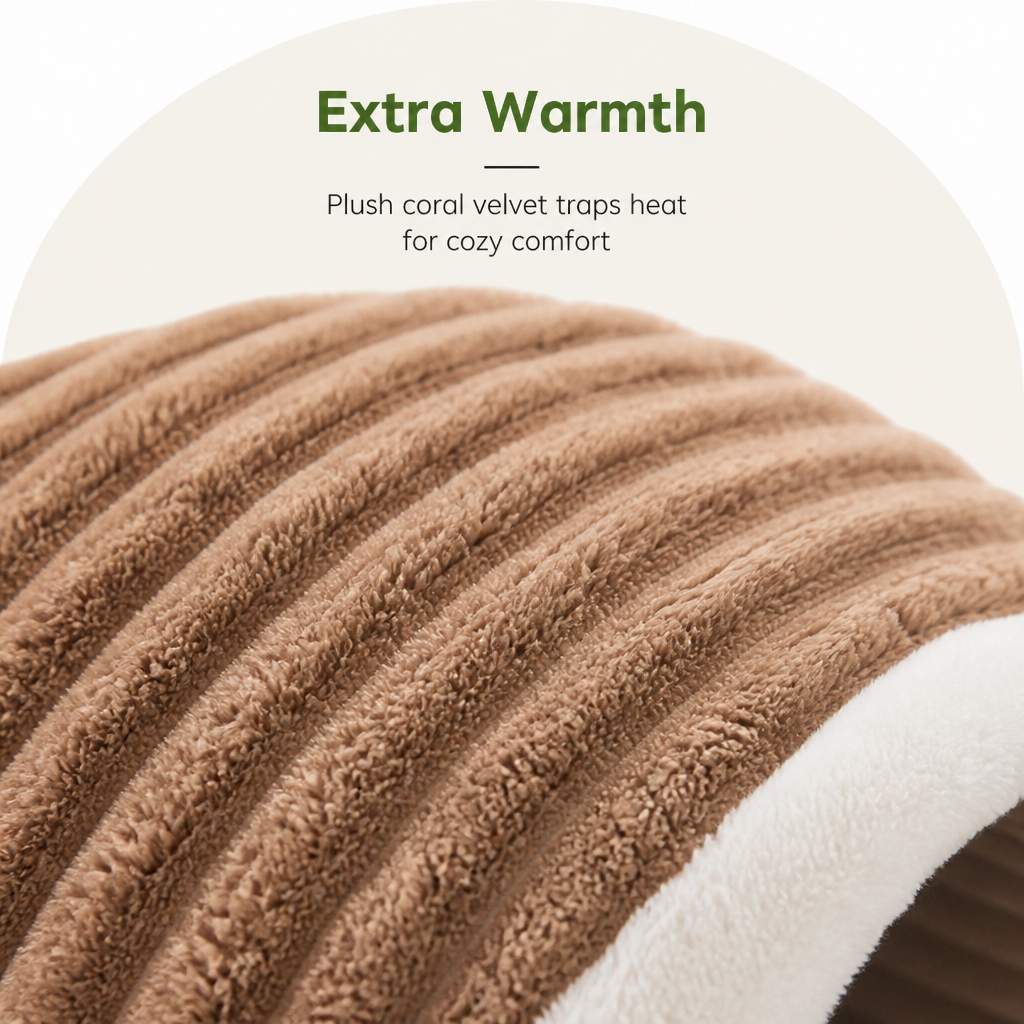 Ortekor Detachable Washable Coral Velvet & PP Cotton Kennel Mat
