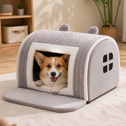 Ortekor Detachable Washable Coral Velvet & PP Cotton Kennel Mat