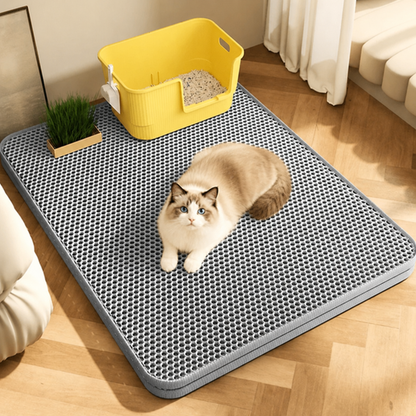 Ortekor Double-Layer Honeycomb Waterproof & Non-Slip Cat Litter Mat