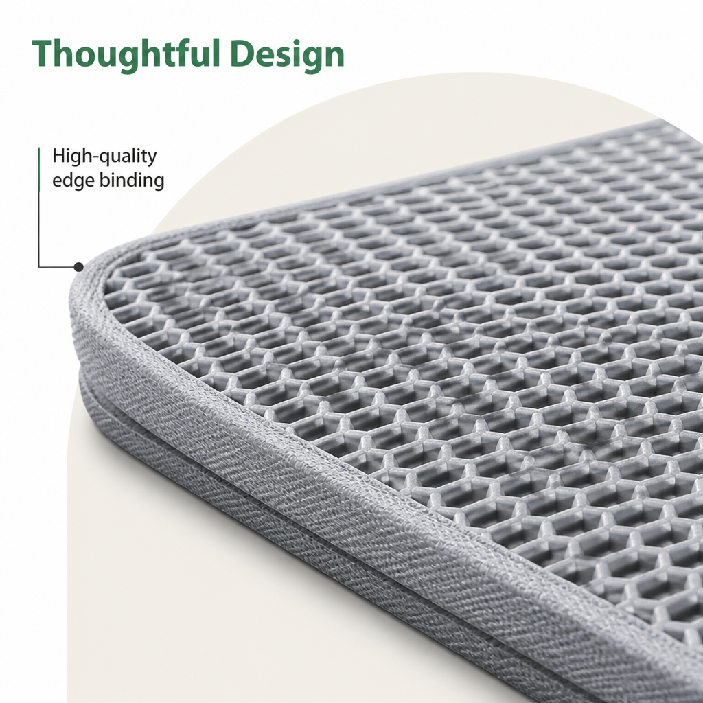 Ortekor Double-Layer Honeycomb Waterproof & Non-Slip Cat Litter Mat