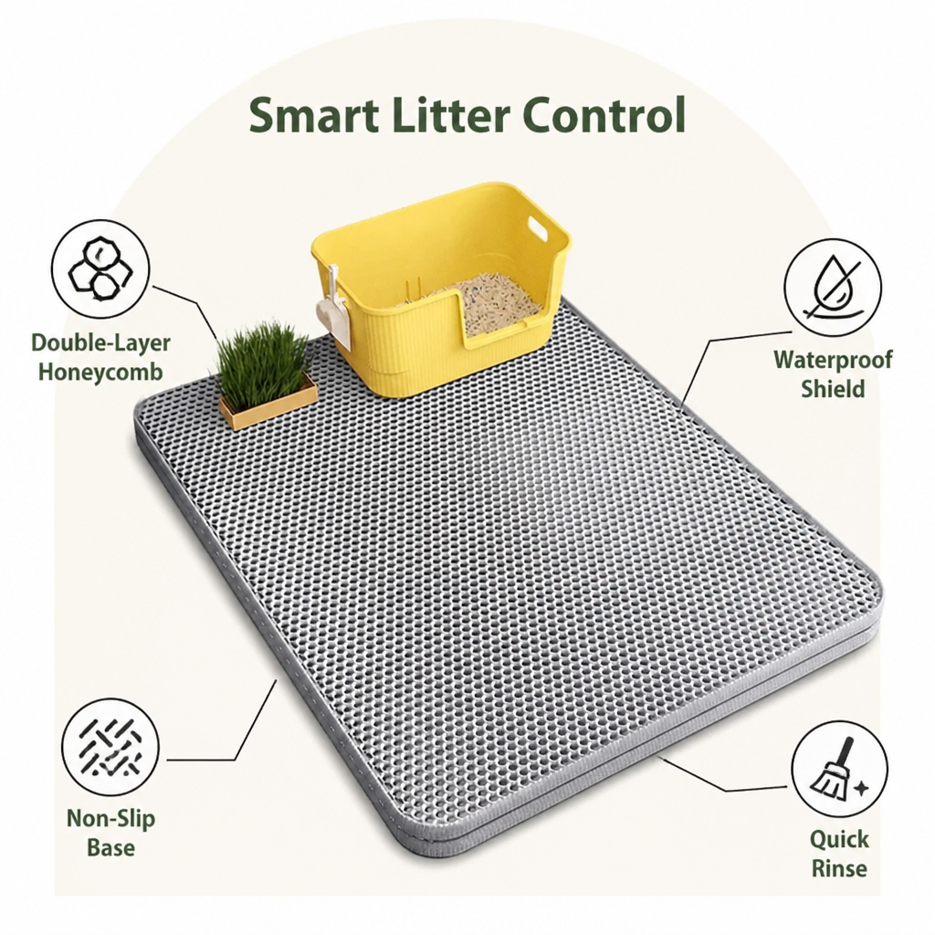 Ortekor Double-Layer Waterproof & Non-Slip Litter Mat