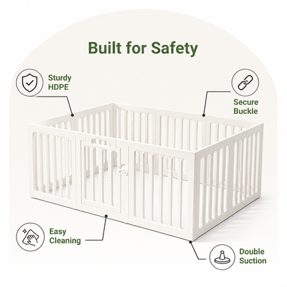 Ortekor Double Suction & Buckle Washable Pet Playpen (60cm Height)