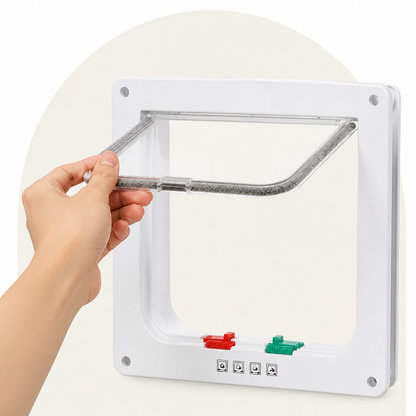 Ortekor Durable ABS Plastic & 4-Way Lock Cat & Small Dog Door