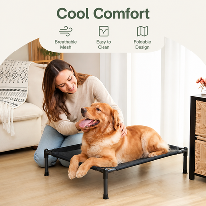 Ortekor Durable Outdoor Foldable Mesh Dog Bed (Washable)
