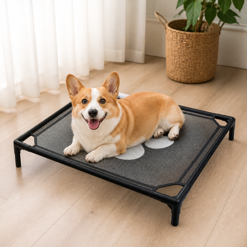 Ortekor Elevated Breathable Mesh Dog Bed (Guardrail)