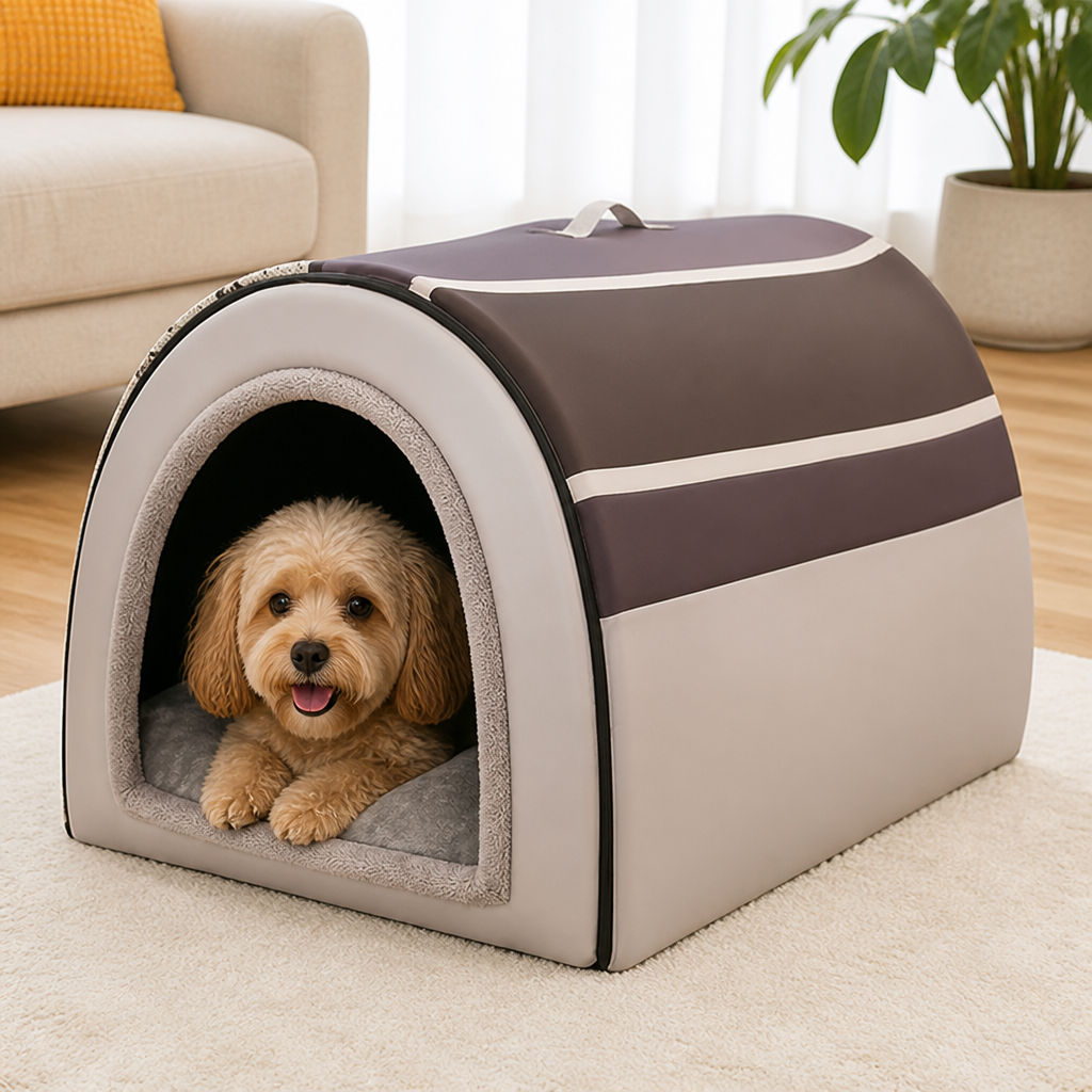 Ortekor Enclosed Foldable Cave Dog Bed (Removable Nest)