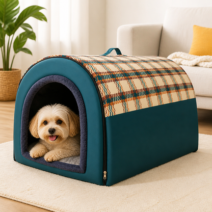Ortekor Enclosed Foldable Cave Dog Bed (Removable Nest)