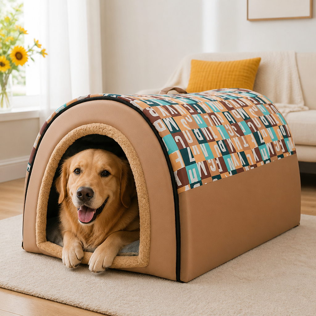 Ortekor Enclosed Foldable Cave Dog Bed (Removable Nest)