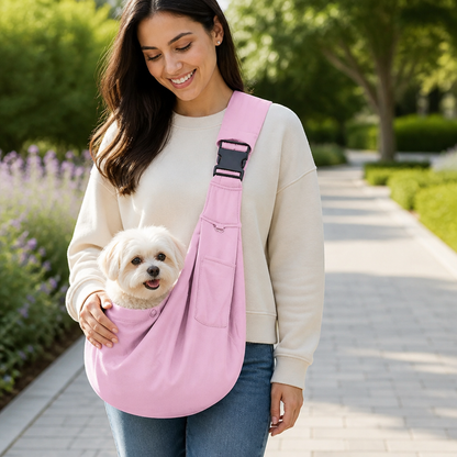 Ortekor Ergonomic Hands‑Free Crossbody Pet Sling Carrier (Fits Pets Up To 14.3 lb)