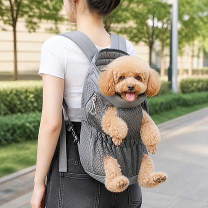 Ortekor Ergonomic Padded-Strap & Safety-Rope Dog Carrier Backpack