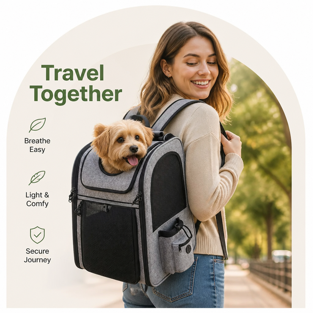 Ortekor Expandable & Foldable Breathable Pet Backpack