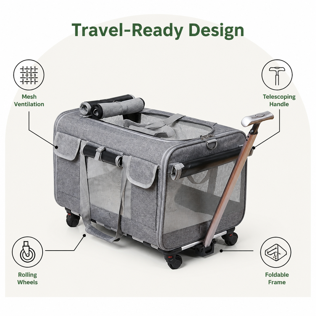 Ortekor Extra Large Detachable & Foldable Travel Carrier