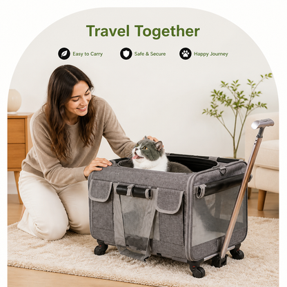 Ortekor Extra Large Detachable & Foldable Travel Carrier