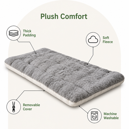 Ortekor Extra-Large Thickened Plush Dog Bed (Removable Washable Cover)