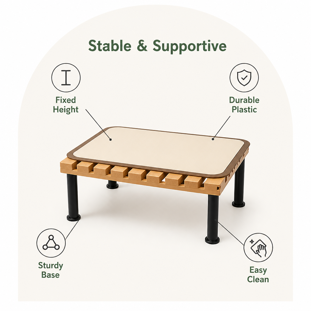 Ortekor Fixed-Height Ergonomic Plastic Feeding Stand
