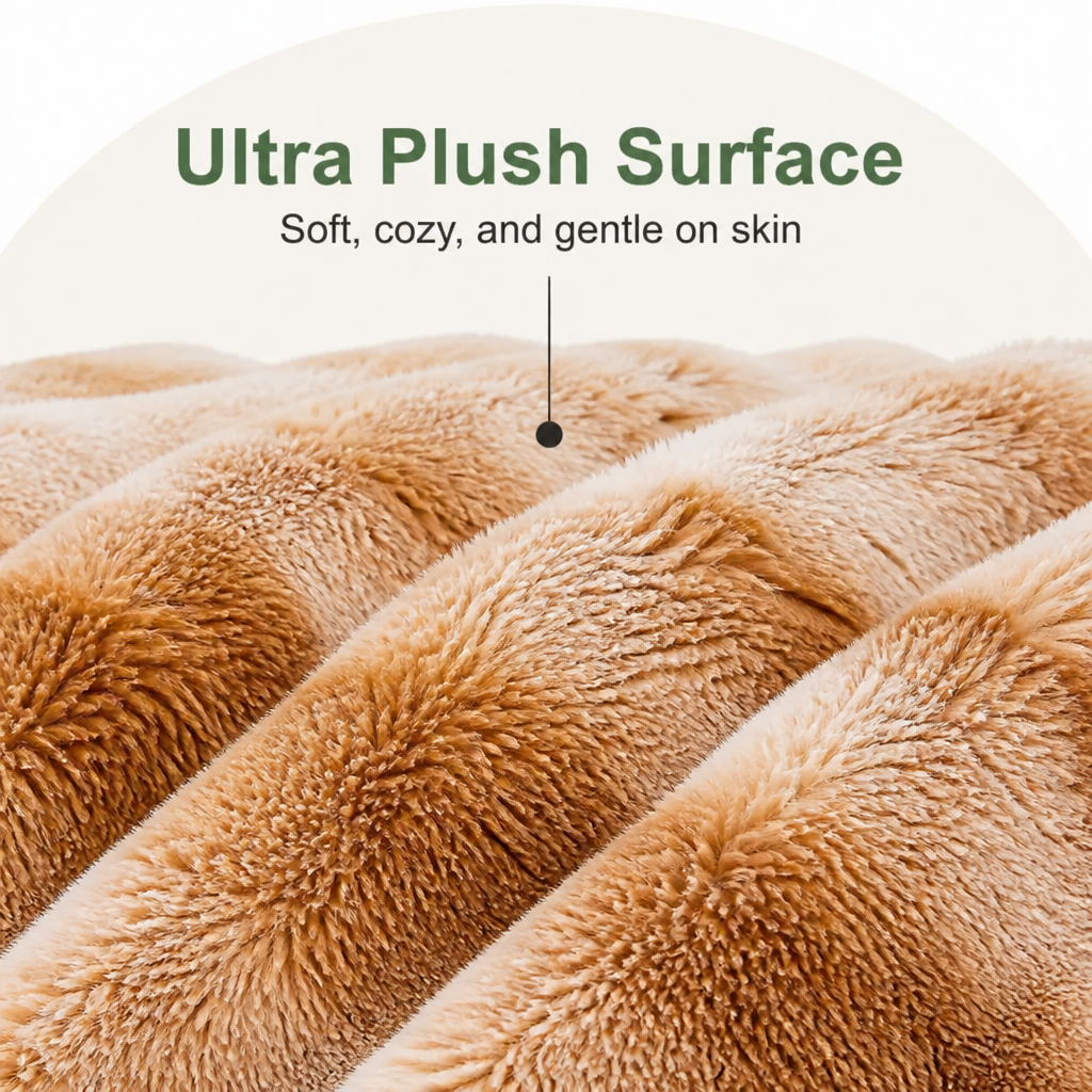 Ortekor Fluffy Plush Washable Bolster Bed