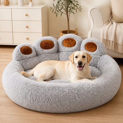 Ortekor Fluffy Winter Warm & Washable Donut Dog Bed (Removable Cover)
