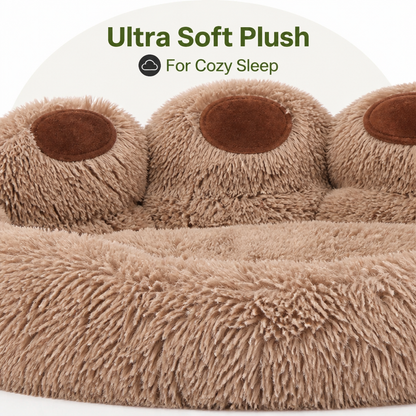 Ortekor Fluffy Winter Warm & Washable Donut Dog Bed (Removable Cover)