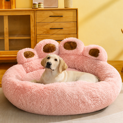 Ortekor Fluffy Winter Warm & Washable Donut Dog Bed (Removable Cover)