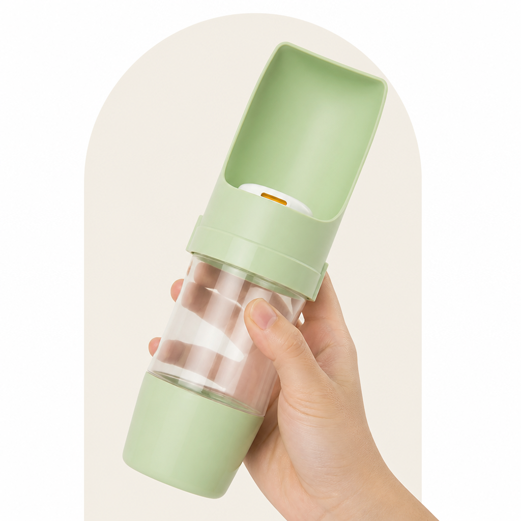 Ortekor Foldable 2-in-1 Travel Water Bottle & Feeder