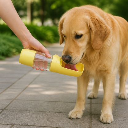 Ortekor Foldable 2-in-1 Travel Water Bottle & Feeder