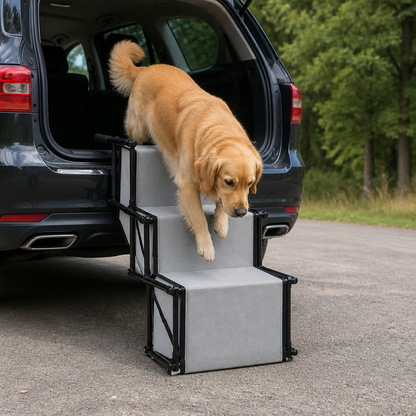 Ortekor Foldable 4-Step Anti-Slip Oxford Dog Ramp