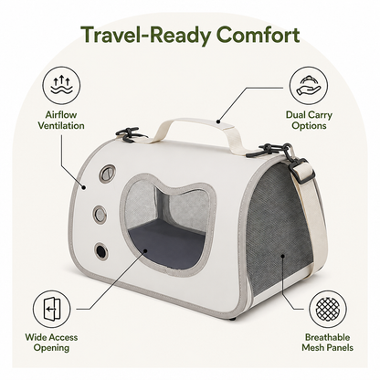 Ortekor Foldable Breathable Hand & Crossbody Pet Carrier