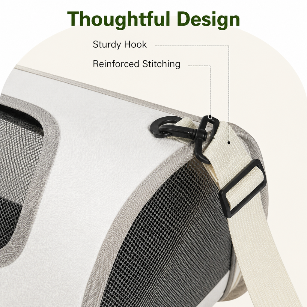 Ortekor Foldable Breathable Hand & Crossbody Pet Carrier