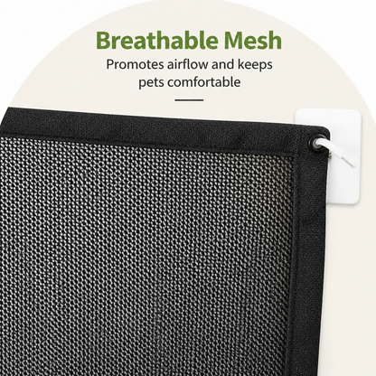 Ortekor Foldable Breathable Mesh Dog Gate (Includes 6 Hooks)