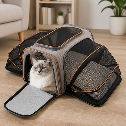 Ortekor Foldable & Breathable Mesh Pet Carrier