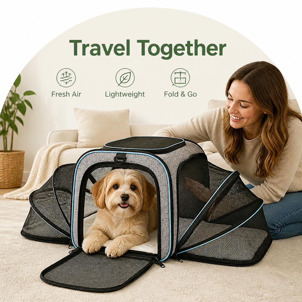 Ortekor Foldable & Breathable Mesh Pet Carrier