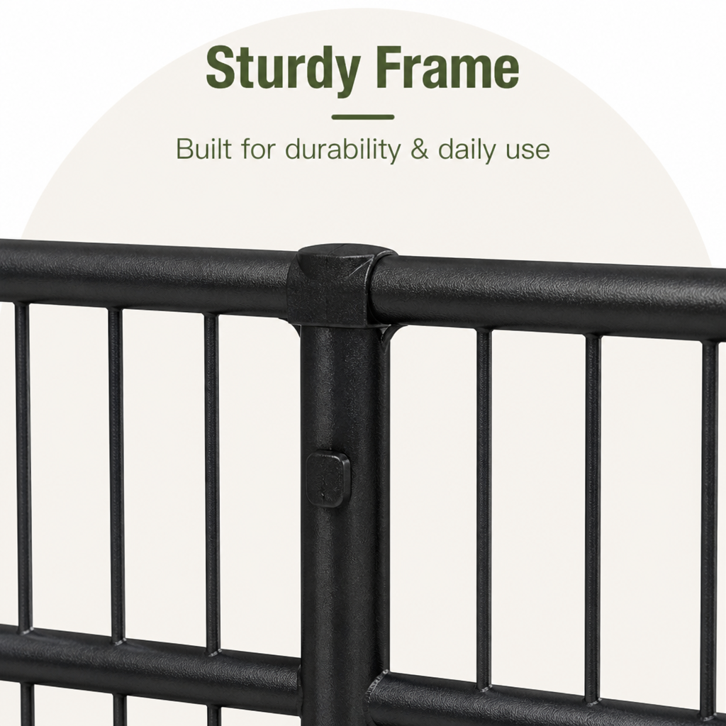Ortekor Foldable Heavy-Duty Wood & Steel Pet Playpen