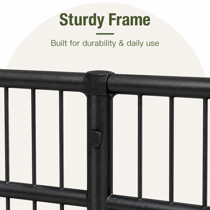 Ortekor Foldable Heavy-Duty Wood & Steel Pet Playpen