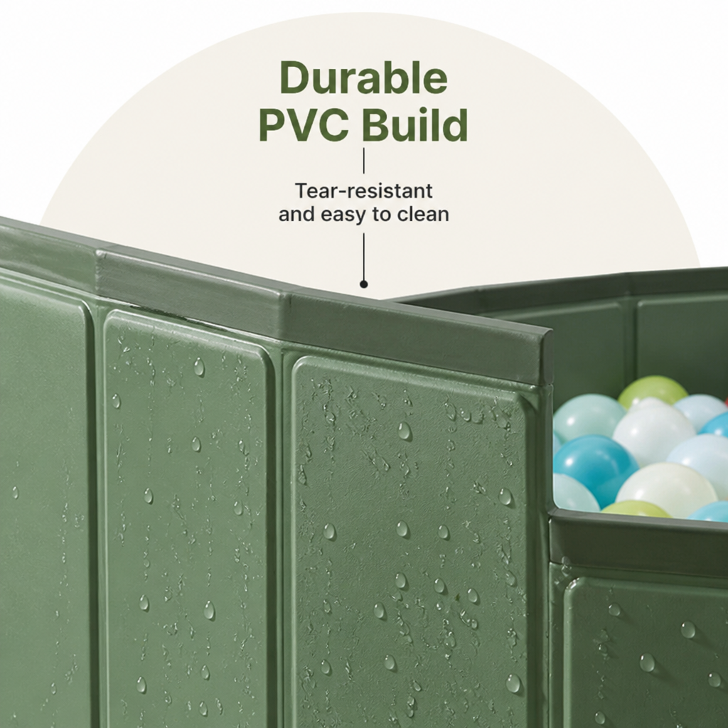 Ortekor Foldable PVC Ball Pit Play Pool (Indoor & Outdoor)