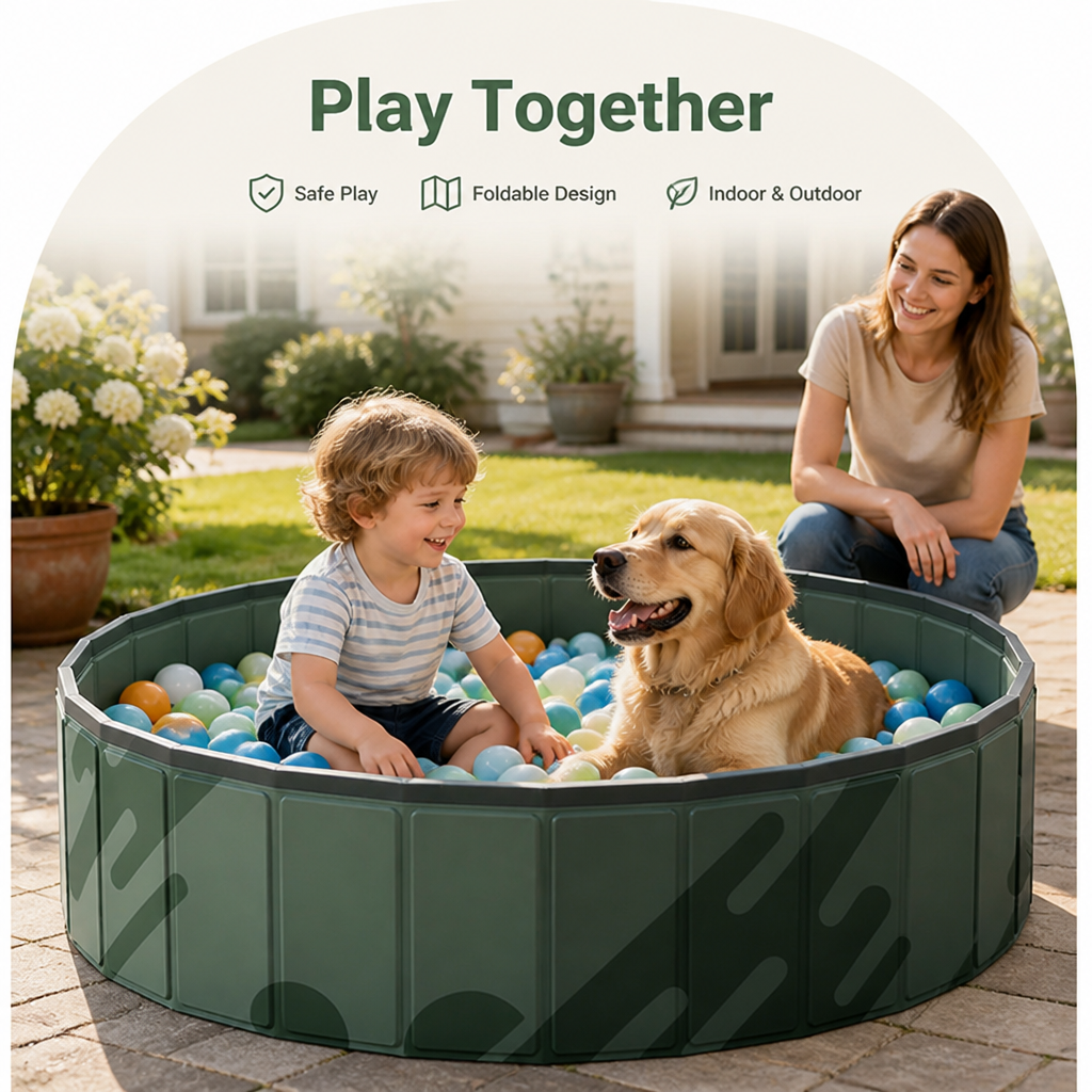 Ortekor Foldable PVC Ball Pit Play Pool (Indoor & Outdoor)