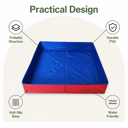 Ortekor Foldable Pet Paddling Pool (Anti-Slip PVC Base)